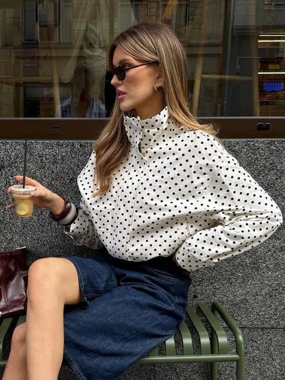 Women's Polka Dot Casual Jacket