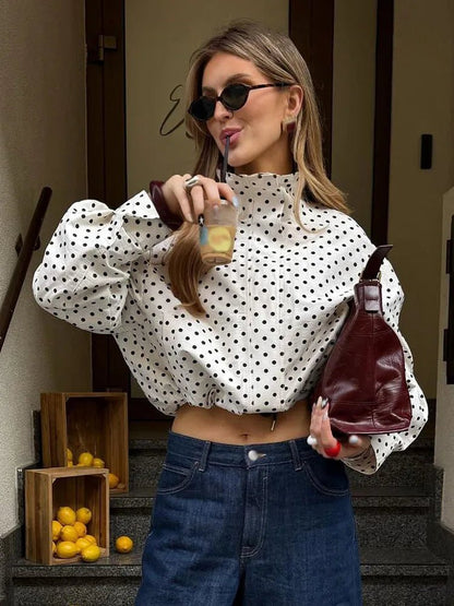 Women's Polka Dot Casual Jacket