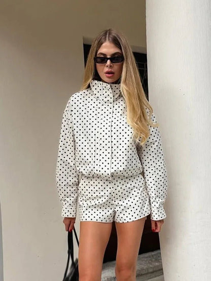 Women's Polka Dot Casual Jacket