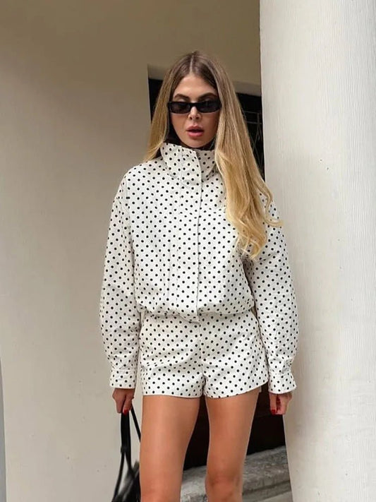 Women's Polka Dot Casual Jacket