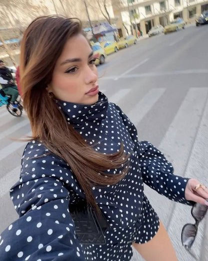 Women's Polka Dot Casual Jacket