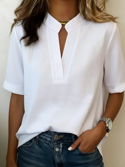 Women’s V Neck Short Sleeve Blouse