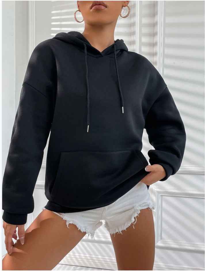 Women's White Graphic Print Hoodie