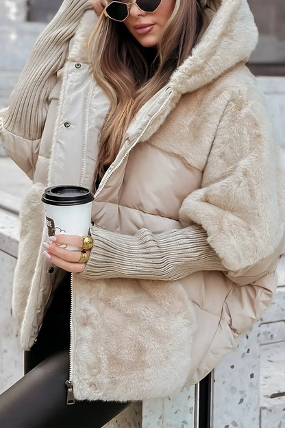 Women's Oversized Teddy Lined Jacket