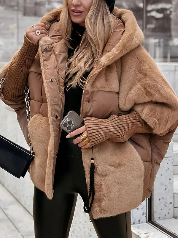 Women's Oversized Teddy Lined Jacket