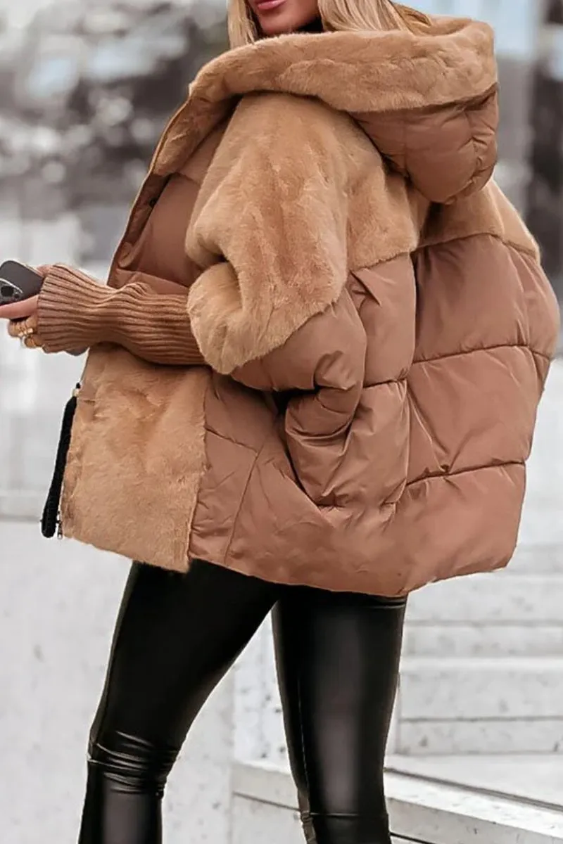 Women's Oversized Teddy Lined Jacket
