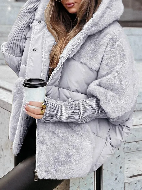 Women's Oversized Teddy Lined Jacket