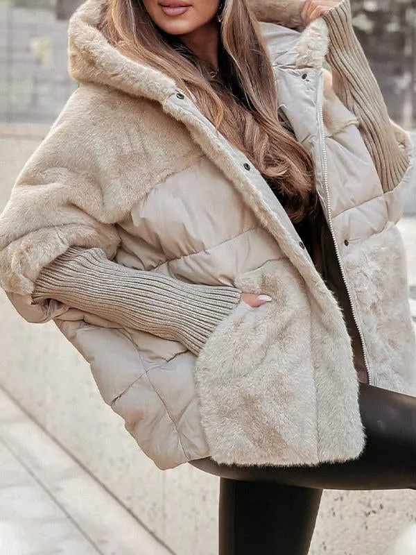 Women's Oversized Teddy Lined Jacket
