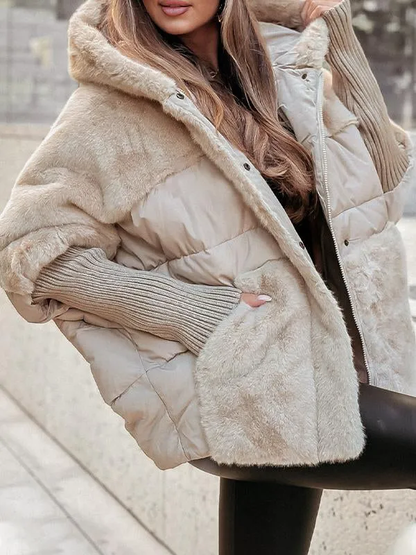 Women's Oversized Teddy Lined Jacket