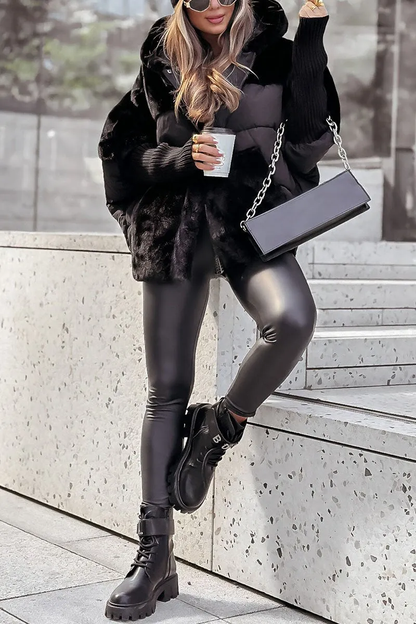 Women's Oversized Teddy Lined Jacket