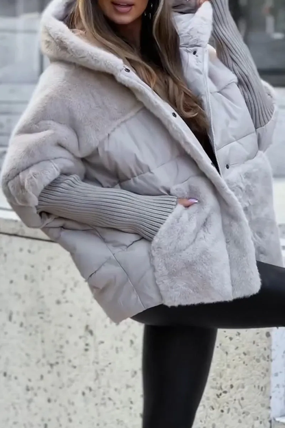 Women's Oversized Teddy Lined Jacket