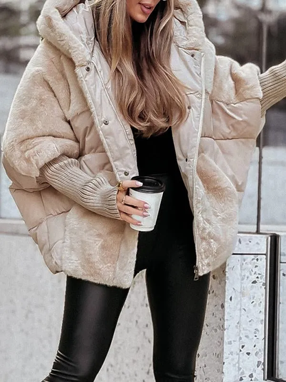Women's Oversized Teddy Lined Jacket