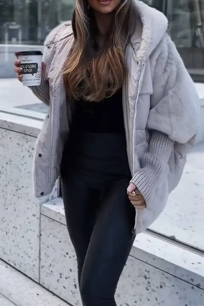 Women's Oversized Teddy Lined Jacket