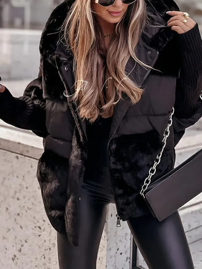 Women's Oversized Teddy Lined Jacket
