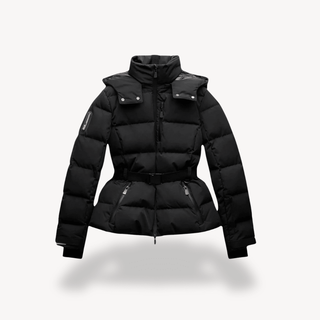 Women's Belted Hooded Puffer Jacket