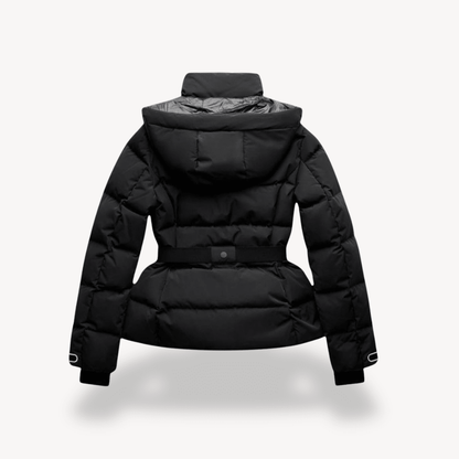 Women's Belted Hooded Puffer Jacket