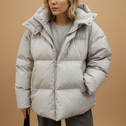 Women's Long Hooded Puffer Jacket