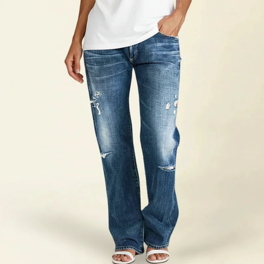 Women’s Ripped Straight Jeans