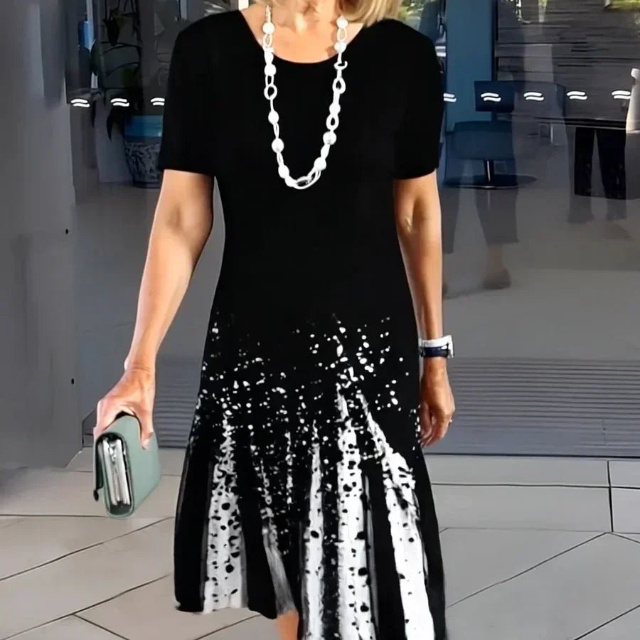 Women's Artistic Splatter Midi Dress