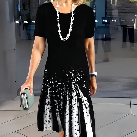 Women's Artistic Splatter Midi Dress