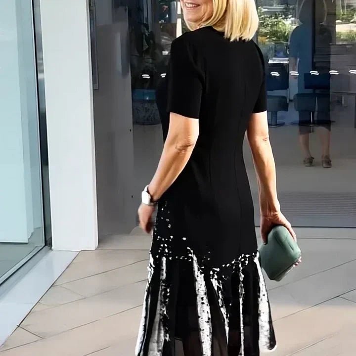 Women's Artistic Splatter Midi Dress