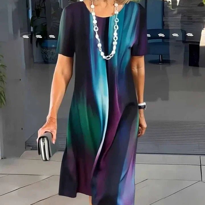 Women's Artistic Splatter Midi Dress