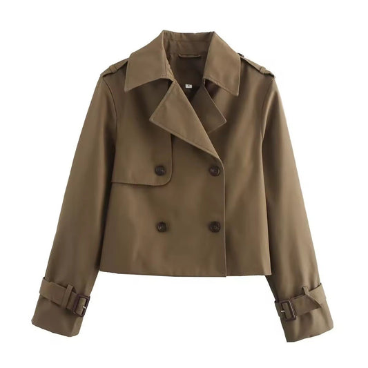 Women's Cropped Trench Coat