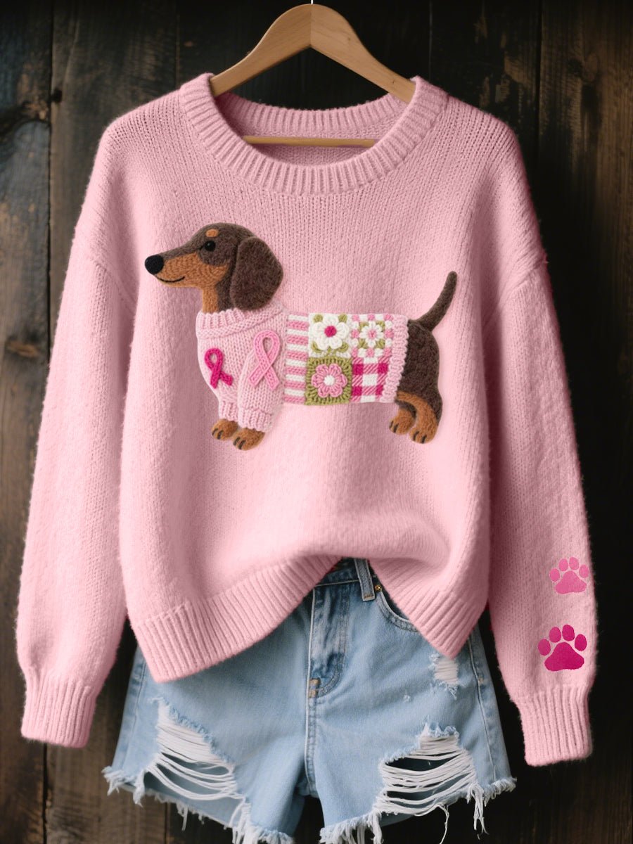 Women's Dachshund Patchwork Jumper