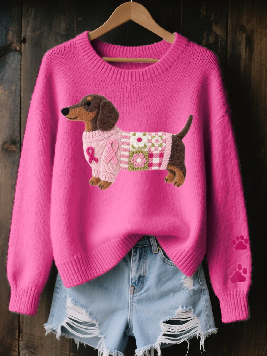 Women's Dachshund Patchwork Jumper