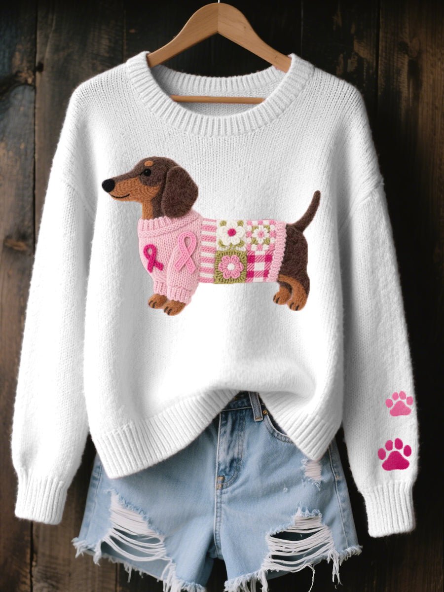 Women's Dachshund Patchwork Jumper