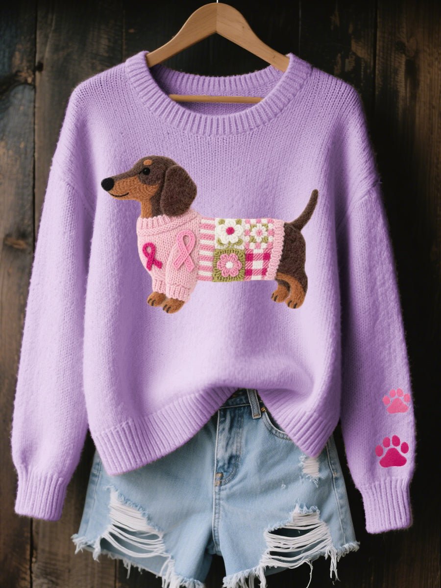 Women's Dachshund Patchwork Jumper