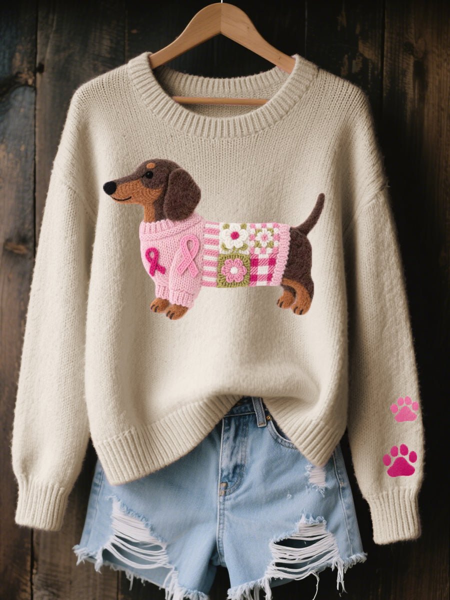 Women's Dachshund Patchwork Jumper