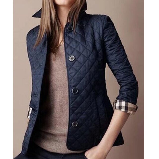 Women's Diamond-Quilted Tailored Jacket
