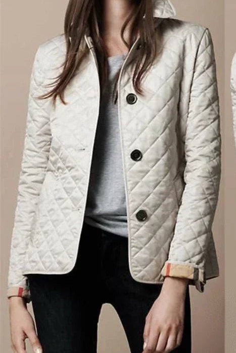 Women's Diamond-Quilted Tailored Jacket
