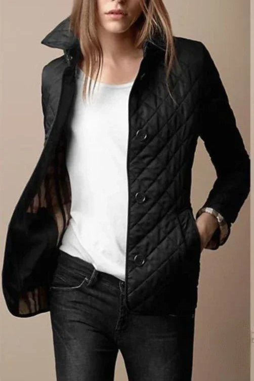 Women's Diamond-Quilted Tailored Blazer
