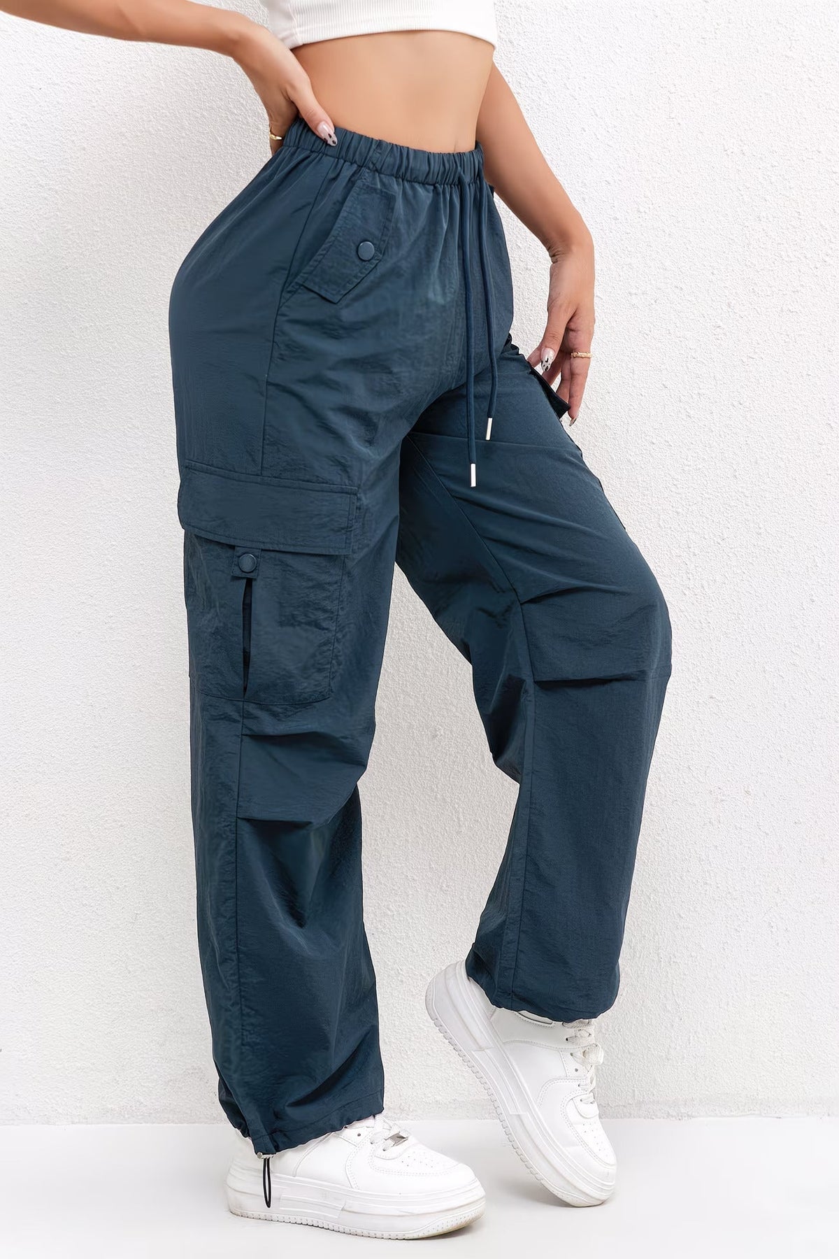Women's Cargo Drawstring Casual Trousers