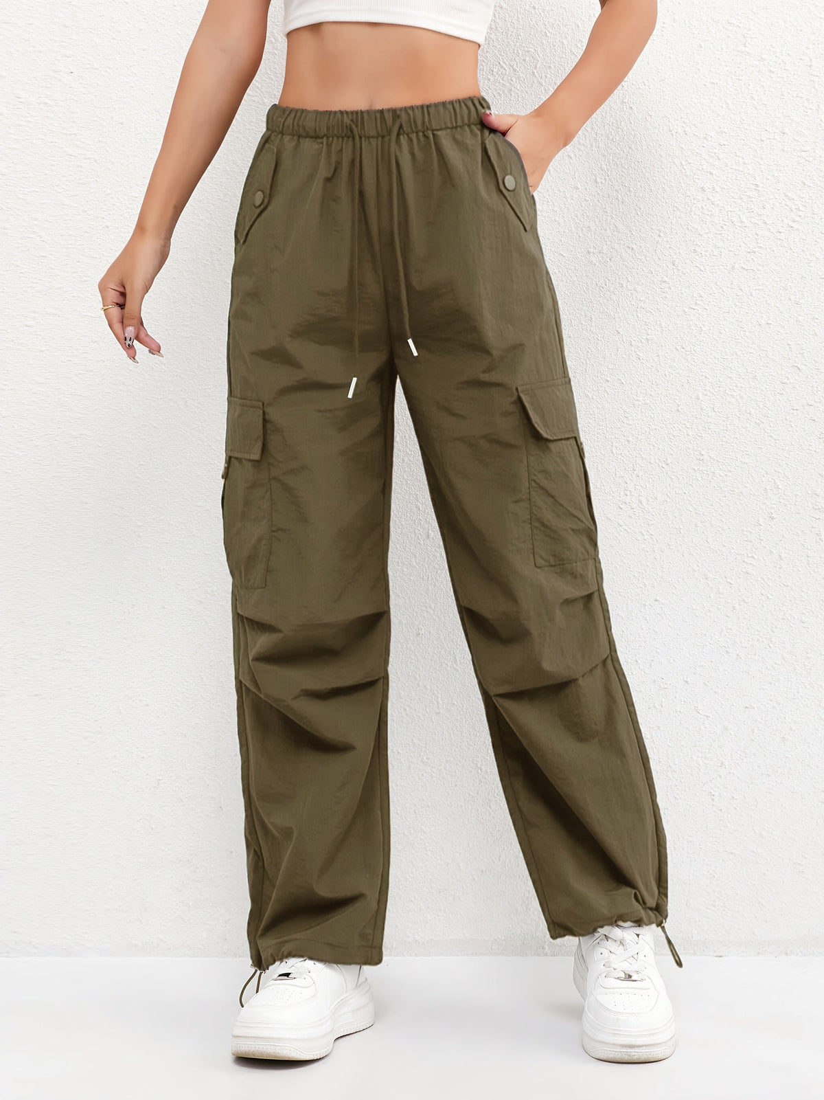 Women's Cargo Drawstring Casual Trousers