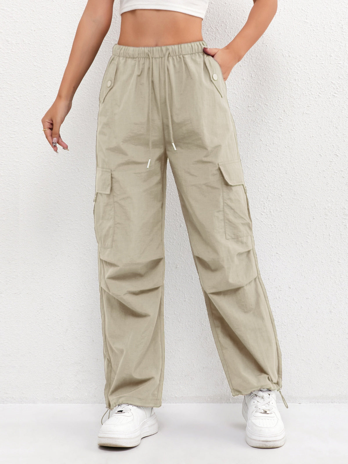Women's Cargo Drawstring Casual Trousers