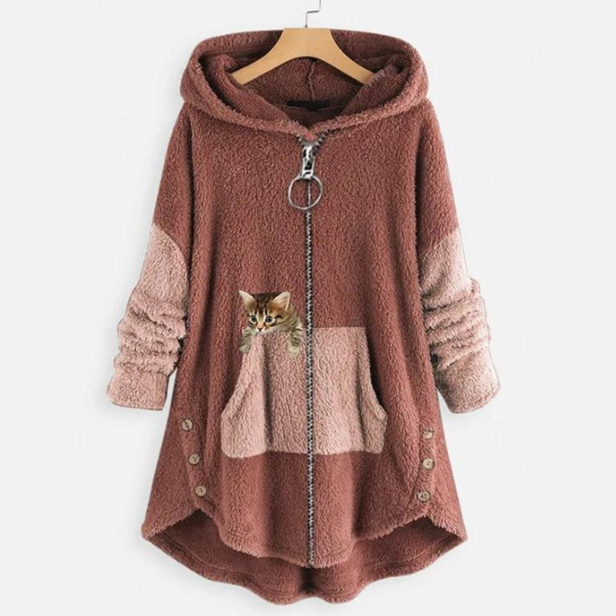Women's Plush Fleece Pocket Hoodie
