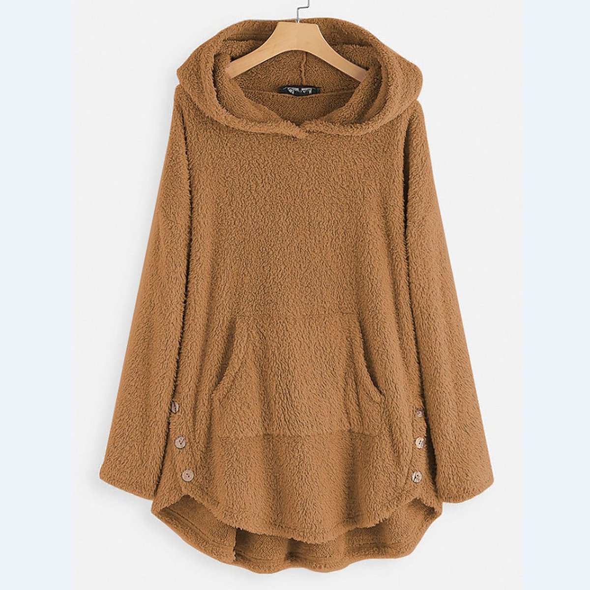 Women's Plush Fleece Pocket Hoodie