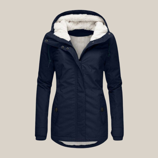 Women's Fleece-Lined Hooded Winter Coat