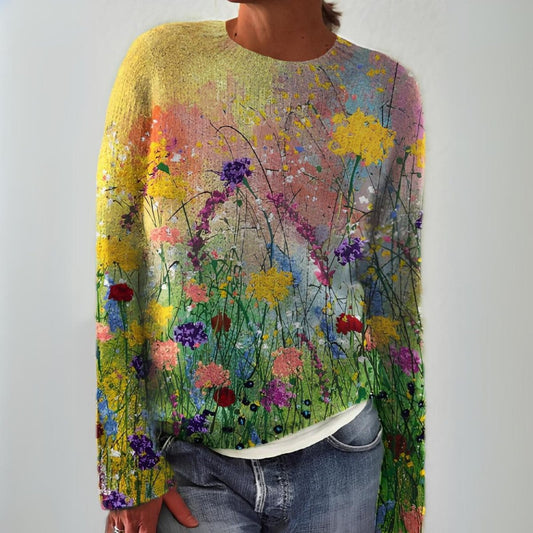 Women's Art Print Knit Jumper