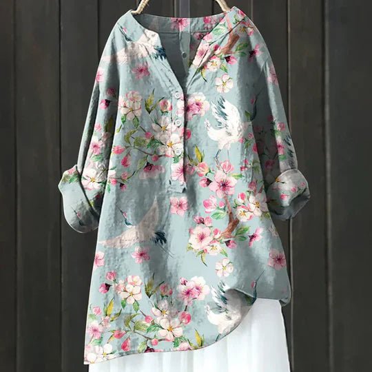 Women's Floral Long Sleeve Blouse