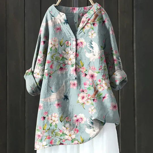Women's Floral Long Sleeve Blouse