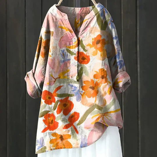 Women's Floral Long Sleeve Blouse
