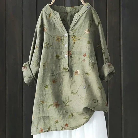 Women's Floral Long Sleeve Blouse
