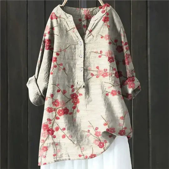 Women's Floral Long Sleeve Blouse