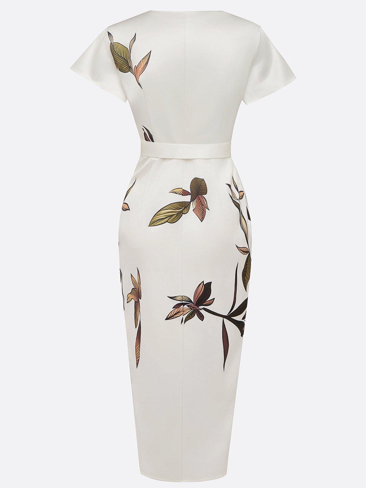 Women’s Floral Wrap Midi Dress