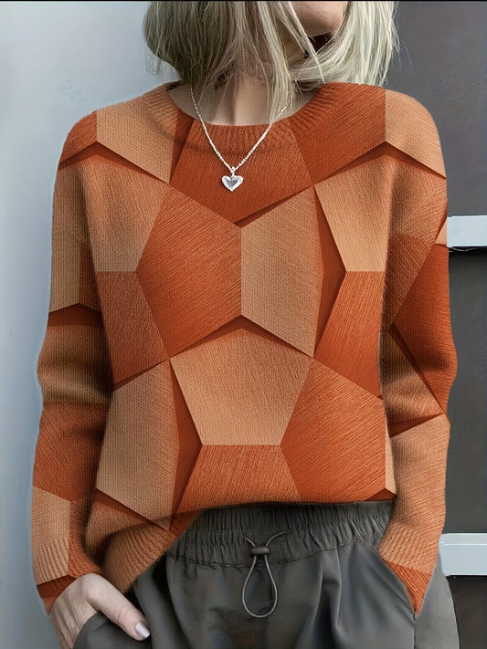 Women's Geometric Print Jumper