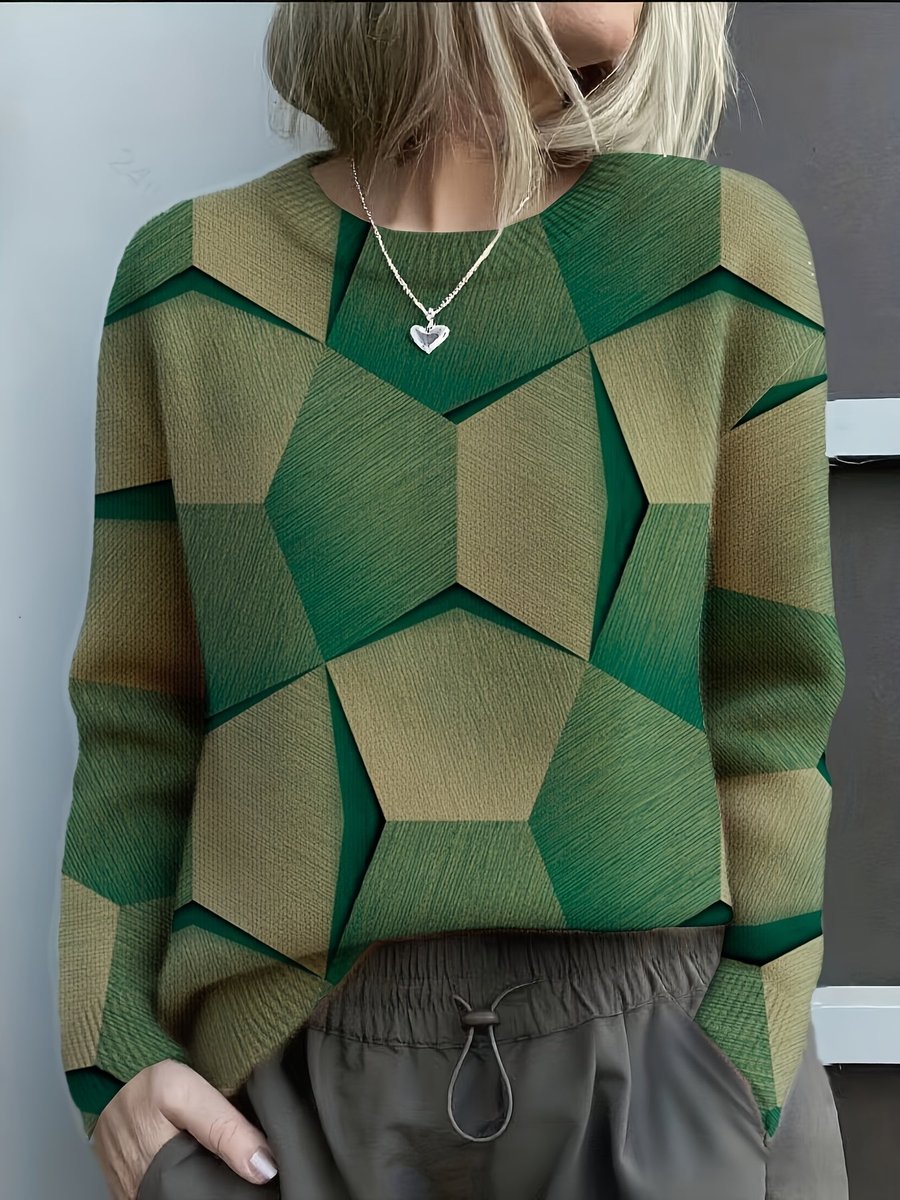 Women's Geometric Print Jumper